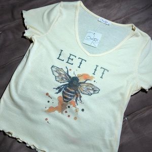 Yellow let it be shirt size L